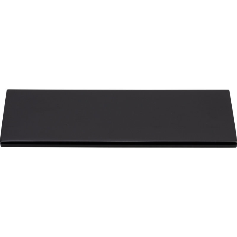 Matte Black Modern Finger Pull with Mounting Hardware
