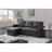 Upholstered Pull Out Sectional Sofa With Chaise-1423282251