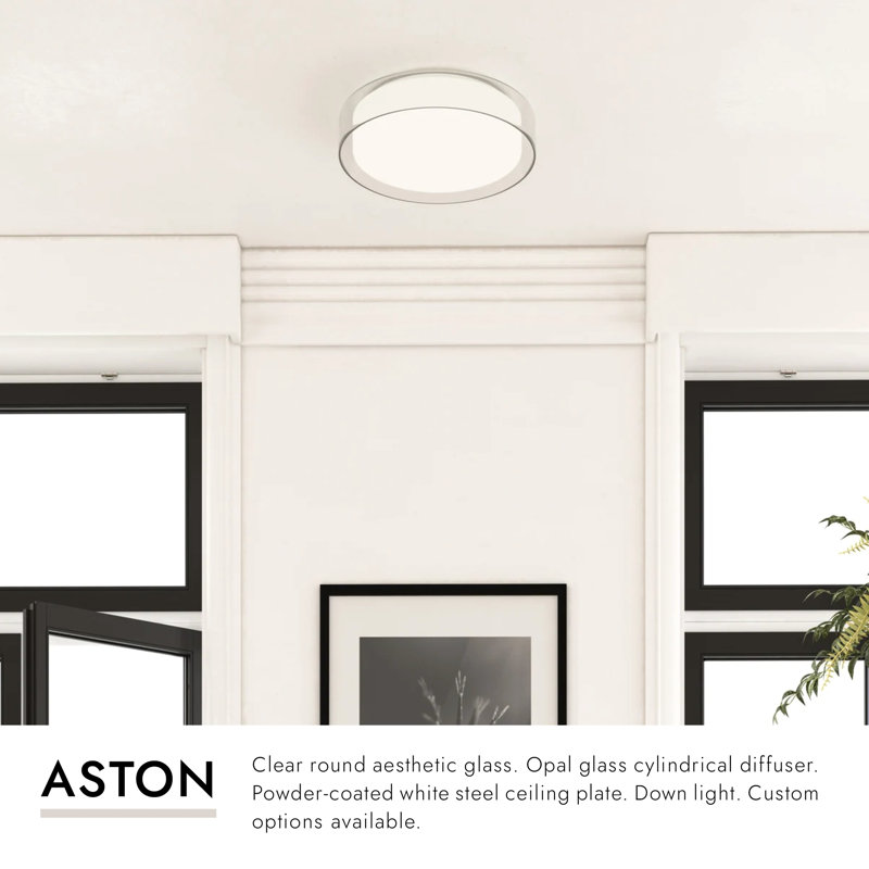 Aston Glass LED Flush Mount