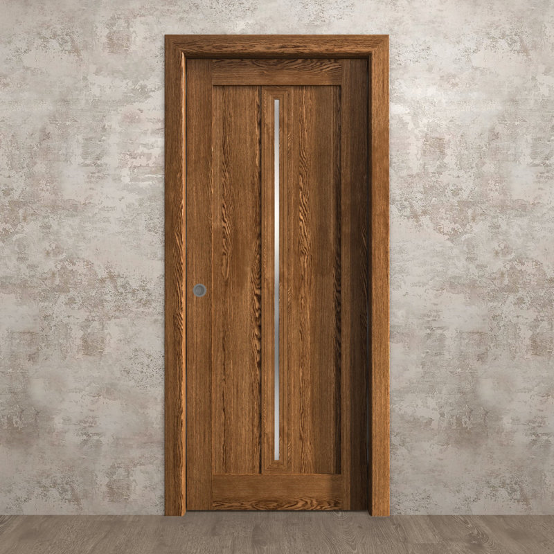 Porte coulissante à poche | Ego 5014 | Ensemble de quincaillerie de rail | Portes intérieures modernes en bois massif pour chambre à coucher
