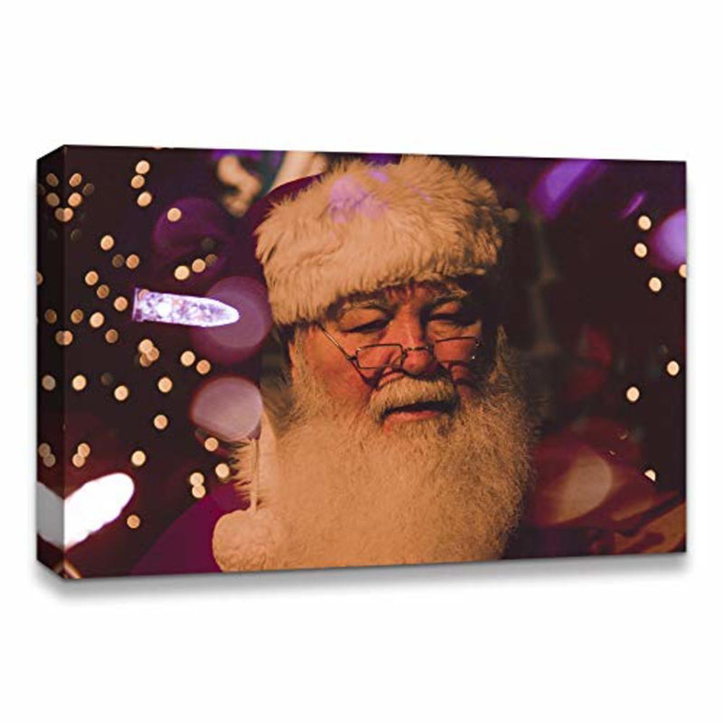 Christmas Christmas Claus X07 - Photographie sur toile tendue, H 16 po x l 24 po
