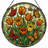 7.8"H Tulip Butterfly Stained Glass Window Panel-806863835