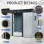 8x6 Metal Outdoor Storage Shed With Window And Transparent Plate White