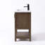 Ensemble de meuble-lavabo simple autoportant 24 po avec plateau en céramique Larangera-358700082