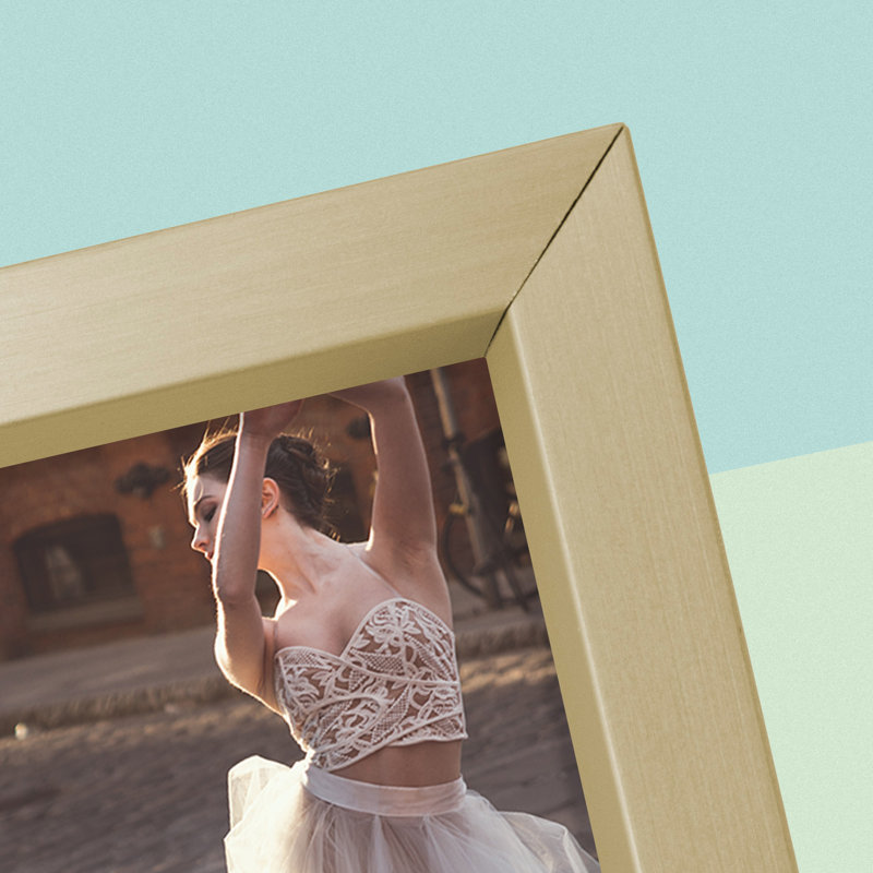 Tamiami Gold Picture Frame 18 x 24, Aluminum Poster Frame for Wall Mounting