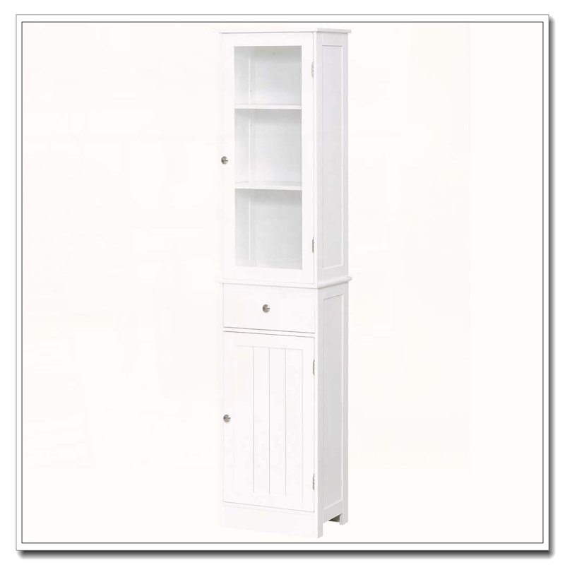 Armoire de rangement mince avec porte en acrylique