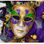 Couronne de masque Mardi Gras avec fleur de lis 28 pouces