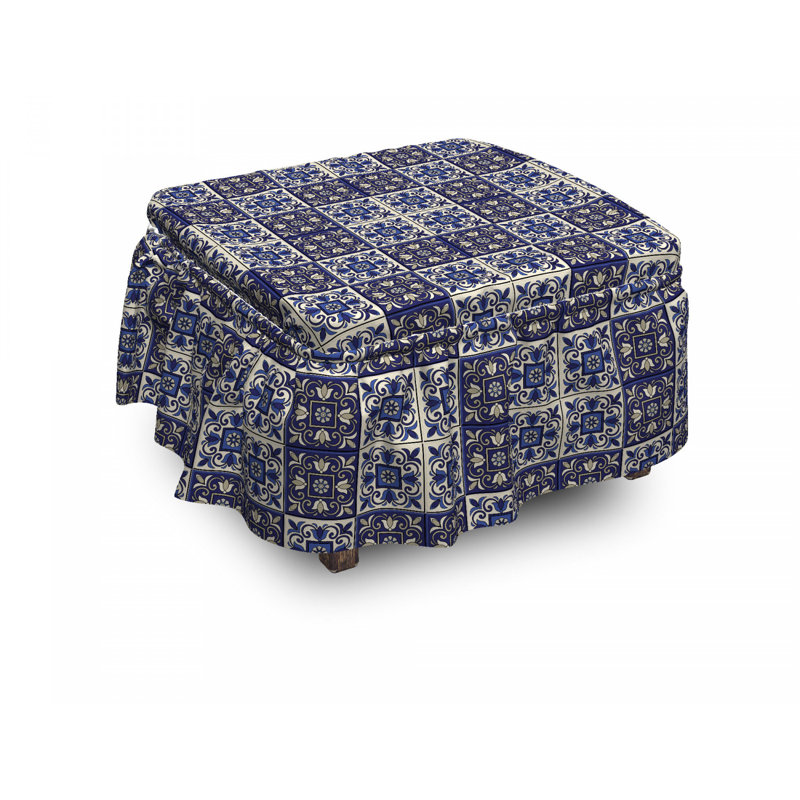 Ensemble de housse pour 2 pièces à coussins carrés azulejo tile square squares