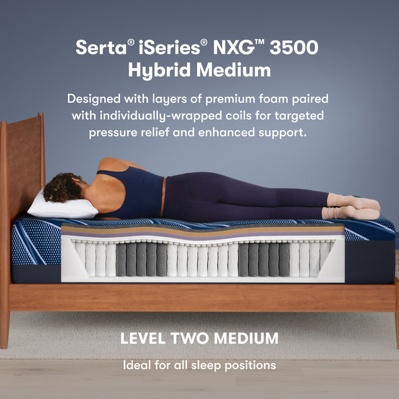 Tête de matelas hybride moyenne iSeries NXG 3500 de 13,5 pouces