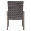 Chaise de salle à manger d'extérieur 2 pièces, structure peinte à la main, siège en coton lavé à l'eau pour le jardin, la cour et la piscine