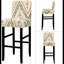 Jacquard Bar Chair Stool Cover - 4 Pack Stretch Chair Slipcover Pattern For Short Swivel Dining Chair-Counter Height Side Chairs