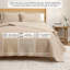 Ensemble de courtepointe et couvre-oreiller 100% coton délavé en nid d'abeille gaufré-117437581-117437578