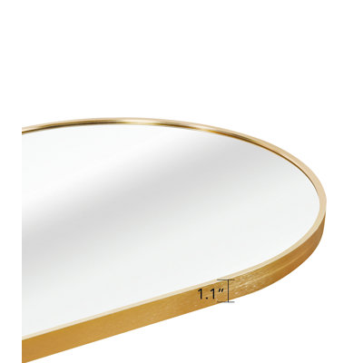 Gold 63 X 20IN Pill Shaped Full Lenghth Mirror Or Bathroom Mirror