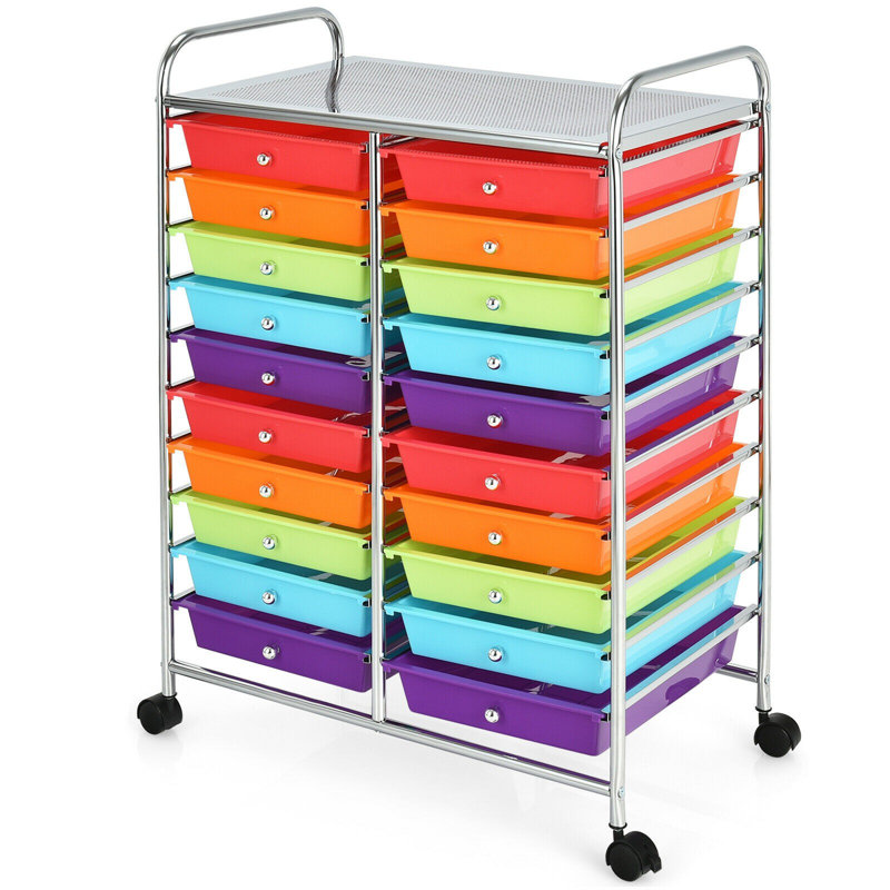 Commode à 20 tiroirs Perao, Multicolore