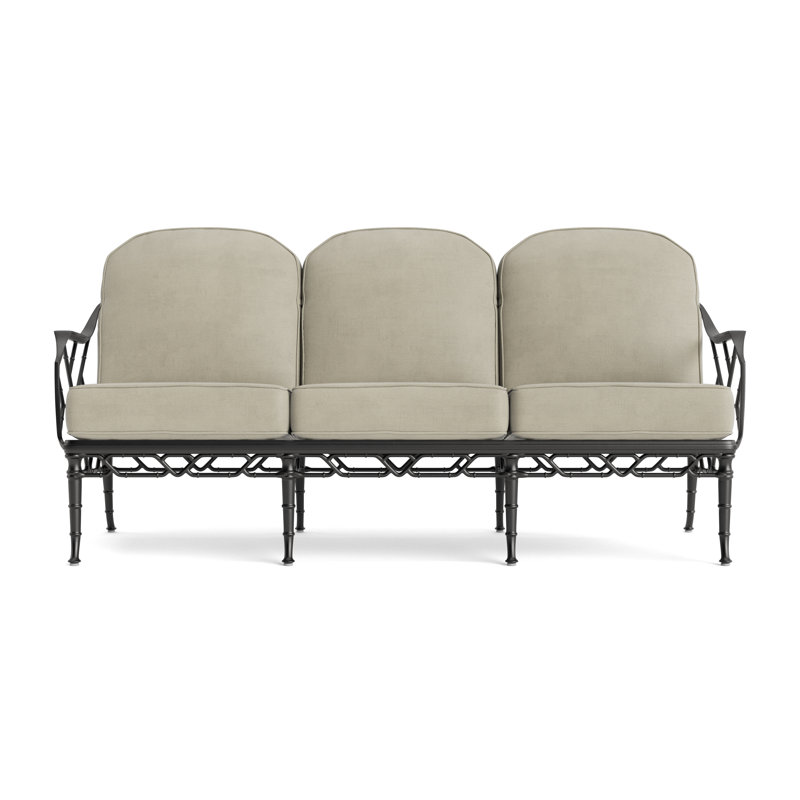 Calcutta Outdoor 3 - Seat Patio Sofa, Fusion Dove, Textured Pewter