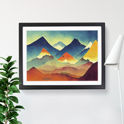 Mountain Splash Vol.3 Abstract - Framed Print