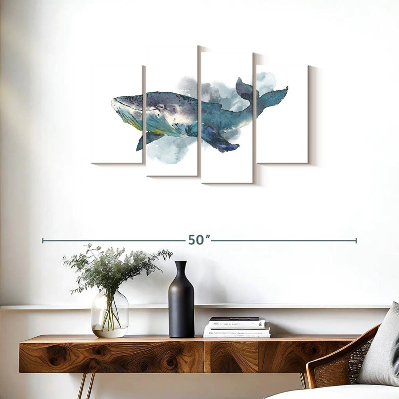 Ronce de baleine à l'aquarelle, H 22 po x l 36 po