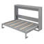 Lit escamotable double pleine grandeur, gris-375729530
