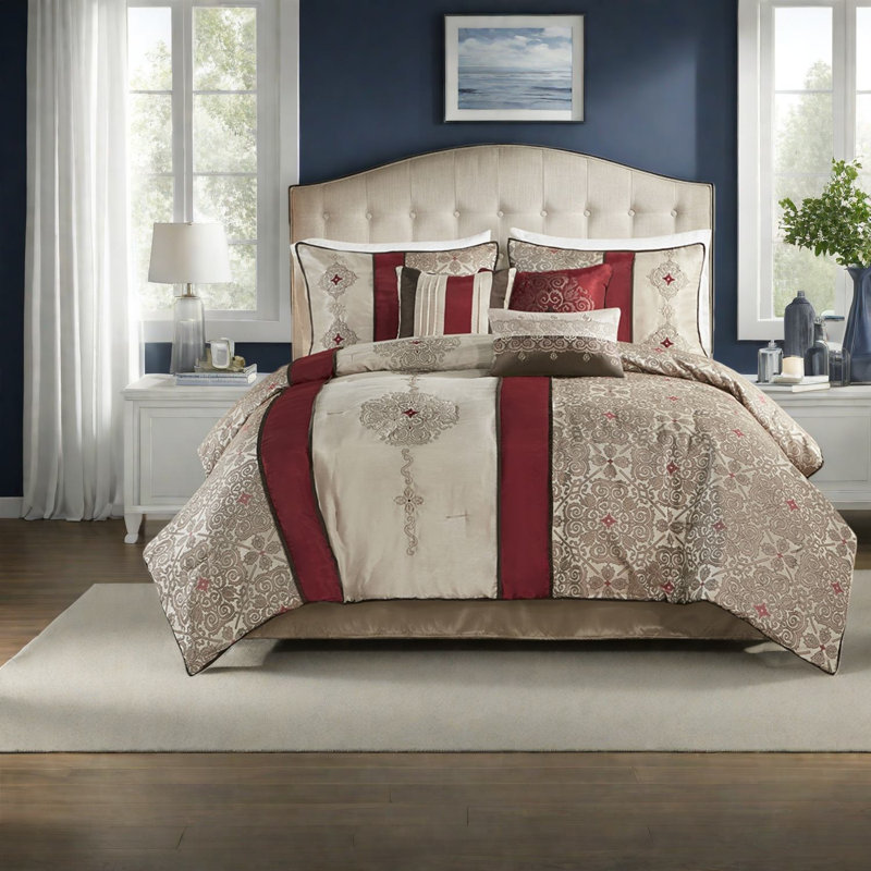 Ensembles de literie 7 pièces de qualité supérieure, jacquard en polyester pour la maison moderne