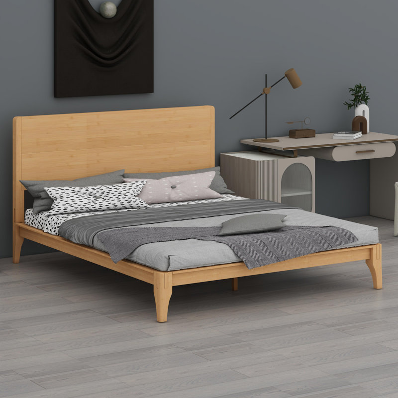 Lit plateforme Bamboo Wood, Naturel