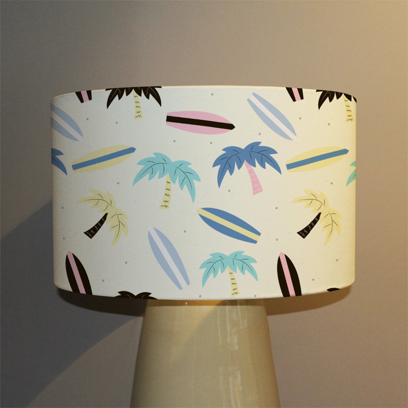 Cotton Drum Lamp Shade ( Uno ), 22cm H x 25cm W x 25cm D