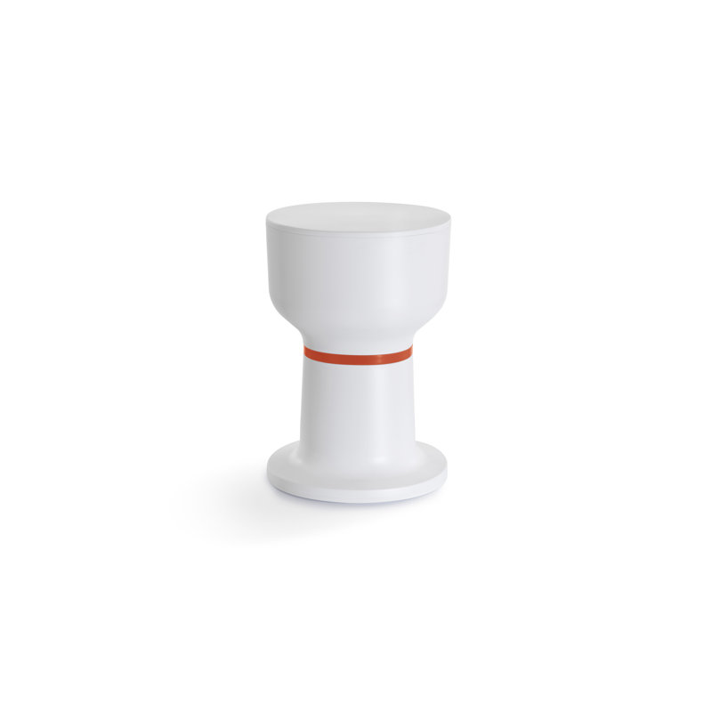 Tabouret d'appoint Paheko HE, Blanc / rouge