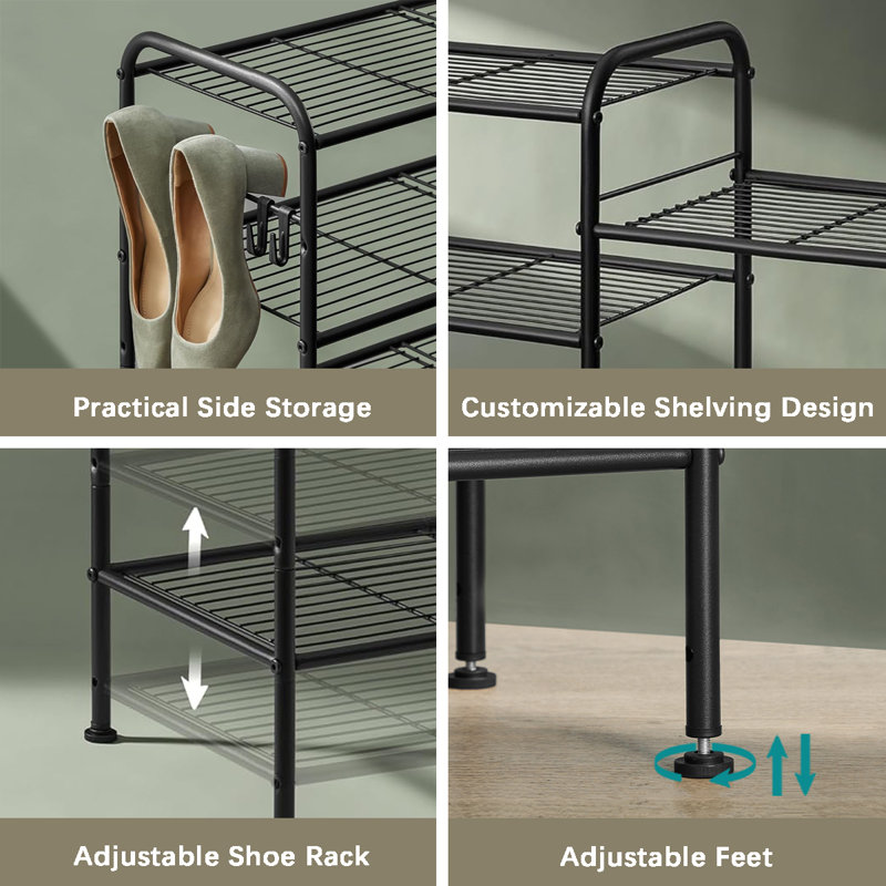 Stackable Skid Racks Rebrilliant 15 Pair Stackable Shoe Rack | Wayfair
