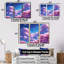 Ensemble de salon art mural nuage rose-2072474245-2072474240