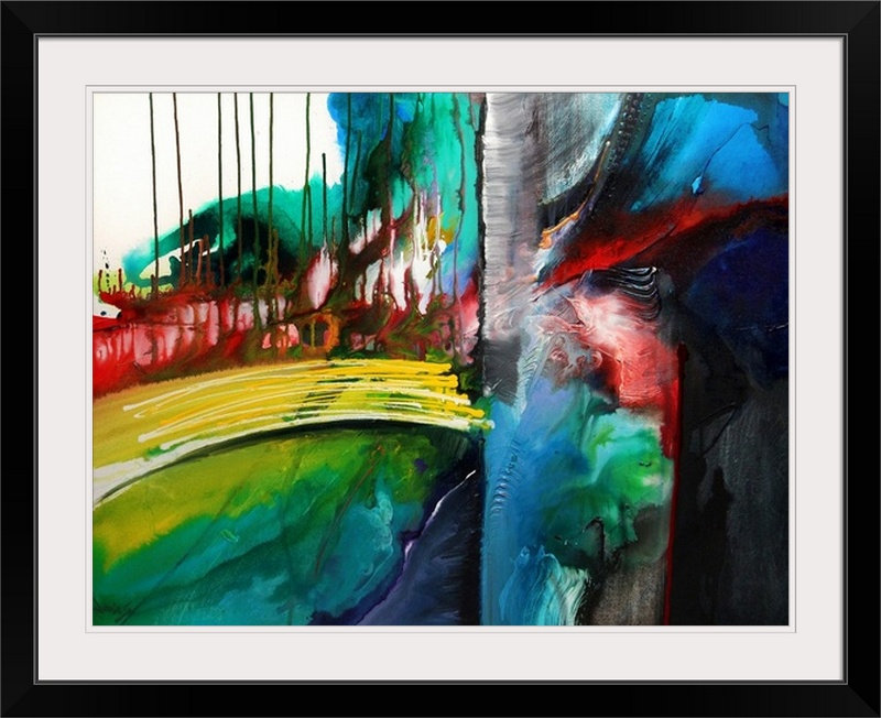 Kirandip Modern & Contemporary, 26" H x 32" W x 1" D, Black Framed