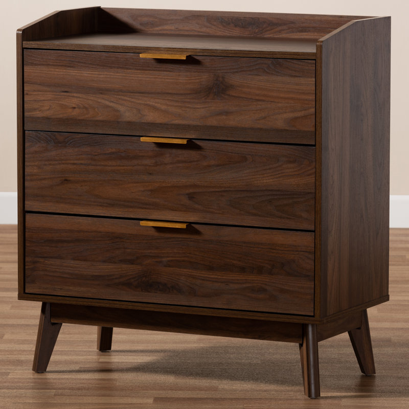 Commode anglaise à 3 tiroirs Anudeep Mid-Century