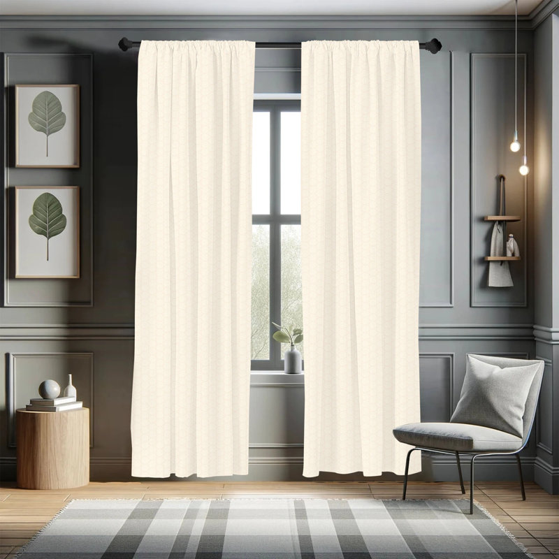 Semi-Sheer Rod Pocket Sliding Panel, 28" x 95"