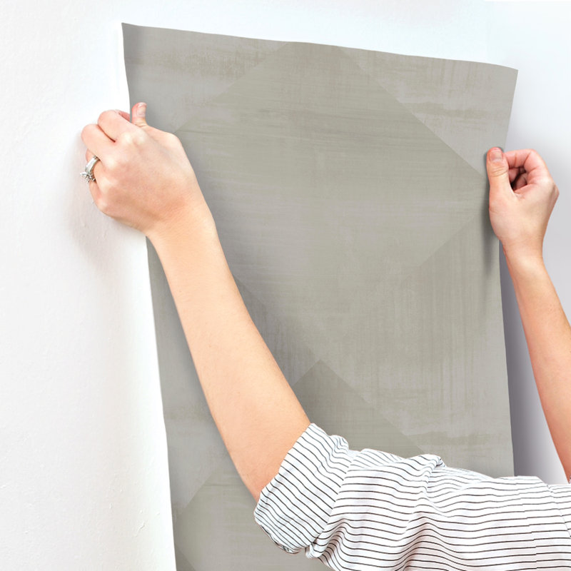 In Clay Geometric Wallpaper Double Roll, Charcoal