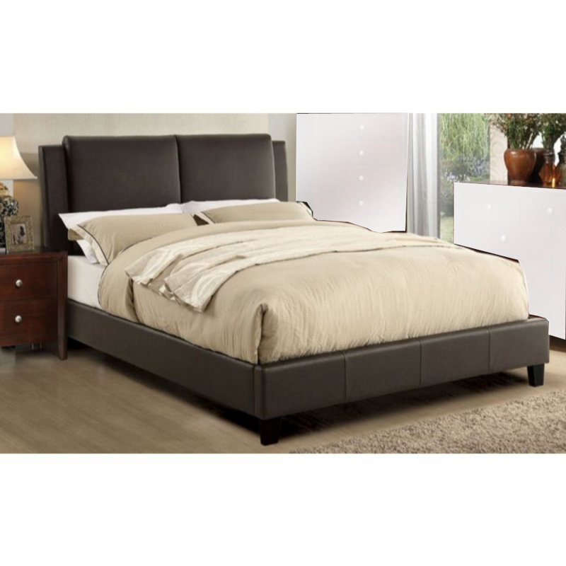 Lit tapissier standard brun, Brun, Grand