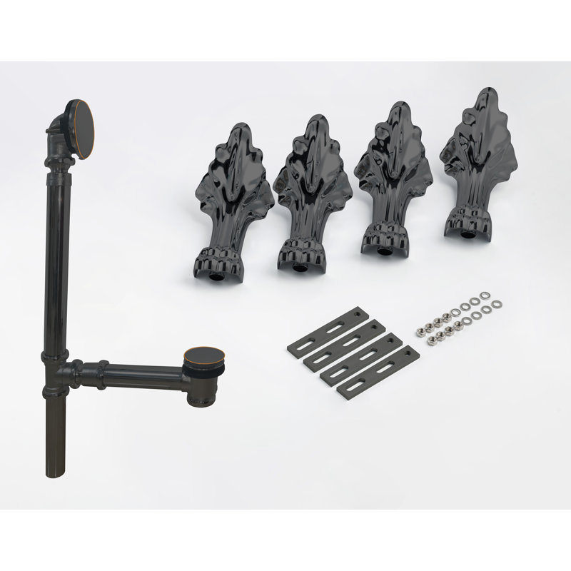 Ensemble de drain de robinet d'orteil avec trop-plein et pattes 4PCS (quincaillerie de fixation incluse)