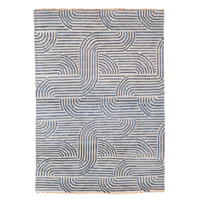 Peshawar Ziegler Blue Rug 5'0" x 6'11"