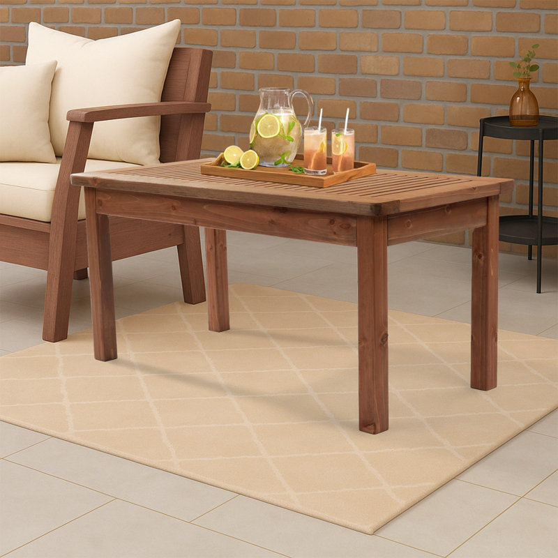 Table de patio en bois brun foncé, Marron foncé
