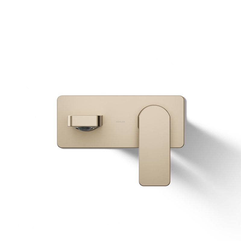 Parallel Wall-Mount Single-Handle Bathroom Sink Faucet, Vibrant Brushed Bronze
