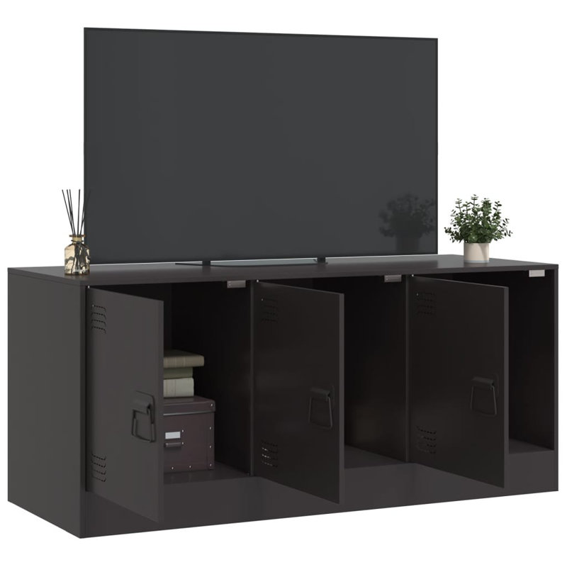 Alamar Unfinished TV Stand for TVs up to 24", Black