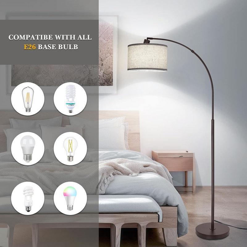 Lampe sur pied Arc, Brun