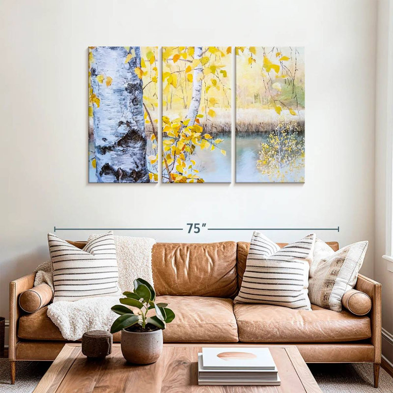 Harnek Lakeside Birch Trees, 36" H x 57" W