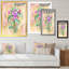 Fleur de lungwort rétro - œuvre d'art traditionnelle sur toile-1515600037-1515600036