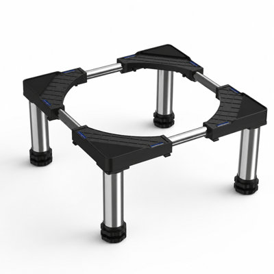 Mini-support de réfrigérateur avec base de support de machine à laver de 4 pieds pour base de support réglable universel pour réfrigérateur, sécheuse, piédestal, hauteur de 7,9 po à 9,1 po (noir)
