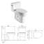 Toilette allongée une pièce 1,3 GPF