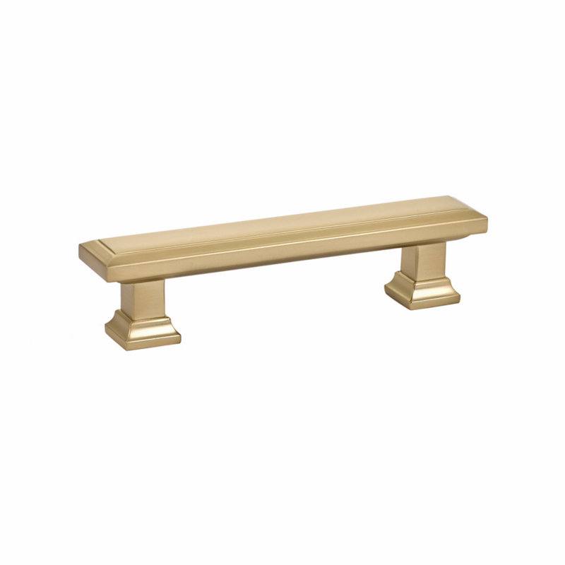 Geometric Rectangular 5" Center Bar Pull, Flat Black, 3-1/2"