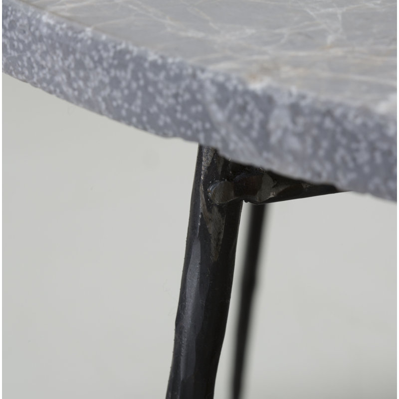 Table basse avec rangement Tuk Tuk, Marbre gris, H 16 po x l 30 po x P 22 po