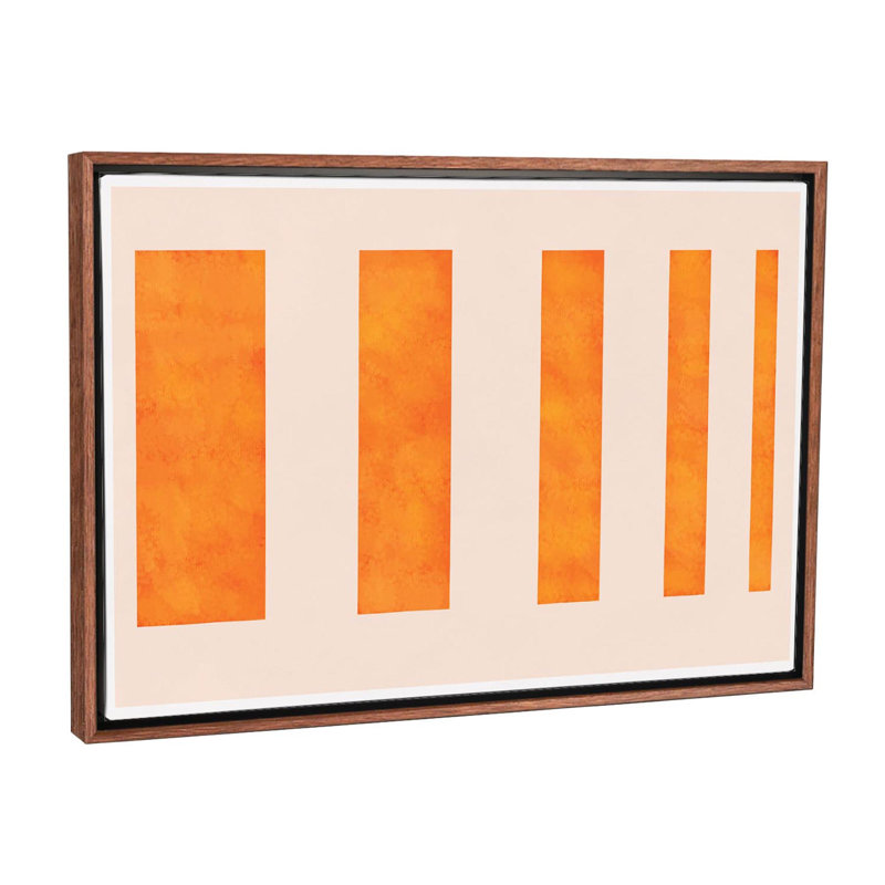 " Orange Levies ", 32" H x 48" W x 1.5" D, Classic Wood Framed Canvas