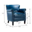Chaise avec accoudoirs bleu marine - structure en bois franc, coussin de 4,5 po d'épaisseur, option élégante de 26 po de hauteur, expérience confortable-956944090
