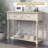 Floriean Rustic Vintage Farmhouse Style Console Table - 2 Drawers, Bottom Shelf-1367979148
