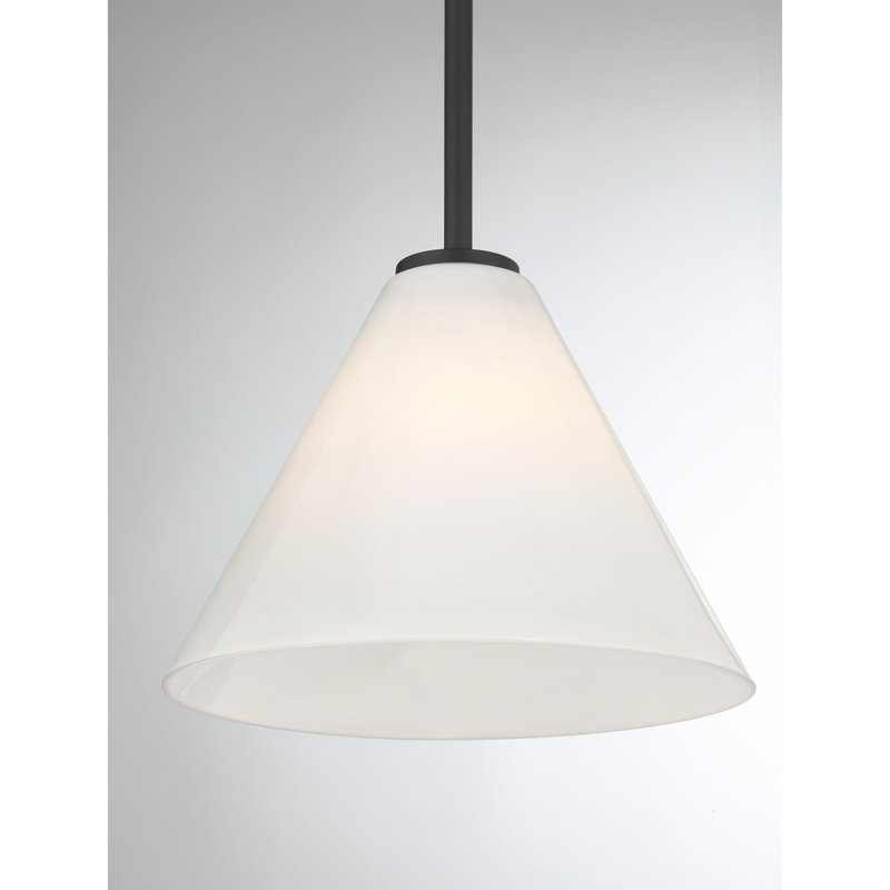 Hashimoto 1-Light Mini-Pendant or Semi-Flush in Matte Black, Matte Black
