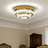 9.8" Modern Gold Crystal LED Flush Mount Indoor Ceiling Light